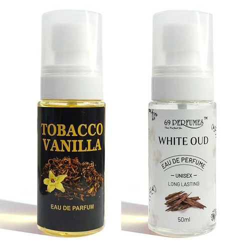 Tobacco Vanilla and White Oud Eau De Perfum For Men 100ml pack of 2 - Arabian Fragrance House